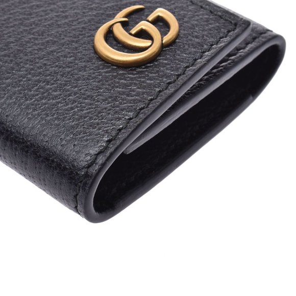 Gucci Inerlocking GG Leather Key Case in Black - Picture 2 of 6
